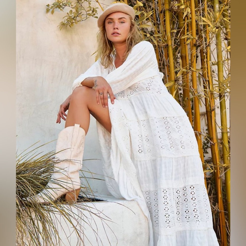 Free People Mockingbird Maxi Dress in White